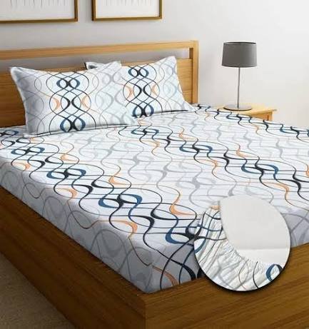 Cotton Double Bed Glace Bedsheet Set