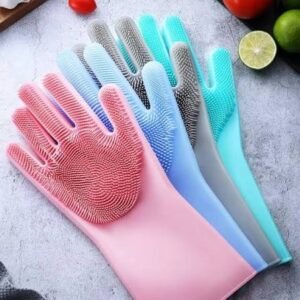 Silicone Dish Washing Scrub Gloves
